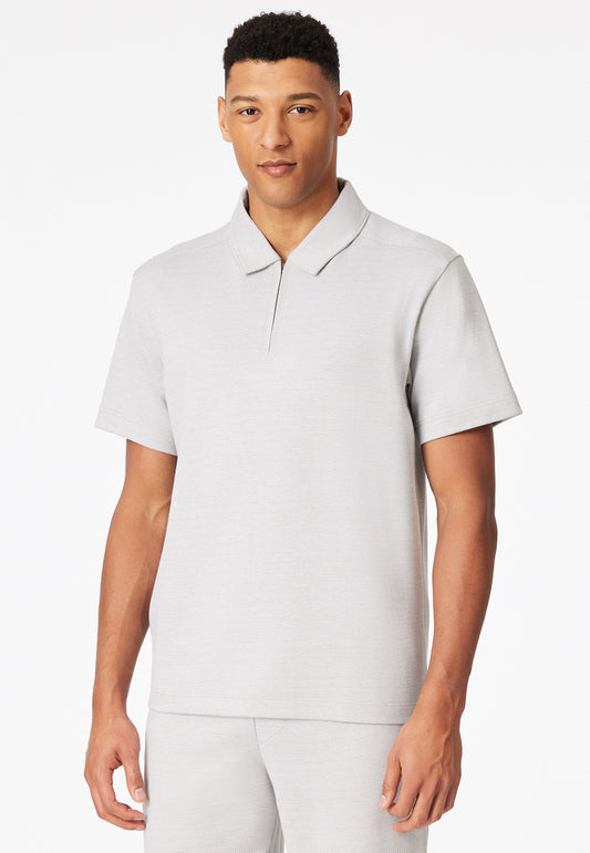 Schiesser Shirt short sleeve jacquard zip fastener jade - Mix+Relax