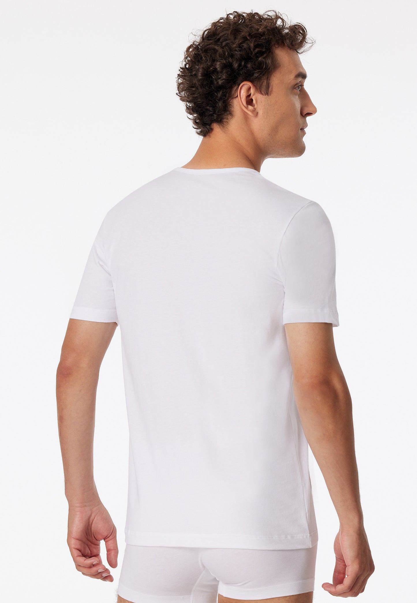 174997-100 Schiesser Shirts short-sleeved 2-pack organic cotton crew neck white - 95/5