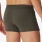 Shorts Organic Cotton Paspeln grün meliert - Comfort Fit