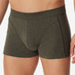 Shorts Organic Cotton Paspeln grün meliert - Comfort Fit