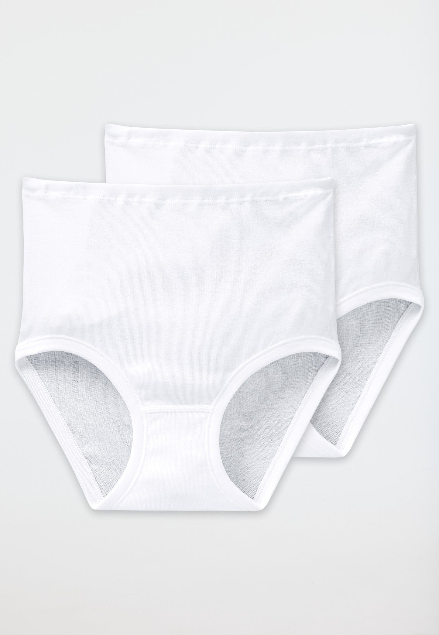 5-100 Schiesser Waist panties, 2-pack, fine rib, white - Original Fine Rib