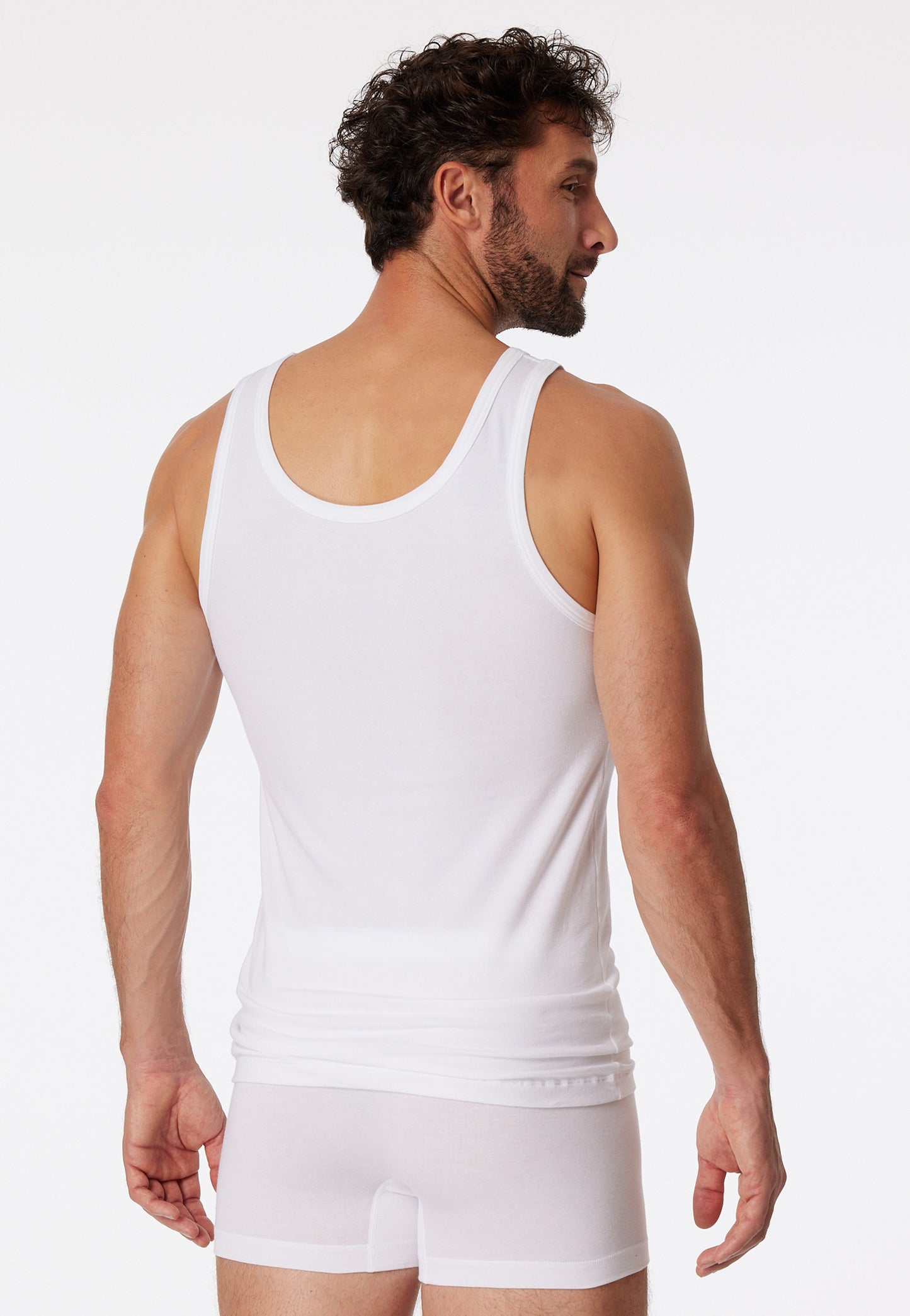 176038-100 Schiesser Undershirts 2-pack organic cotton white - 95/5