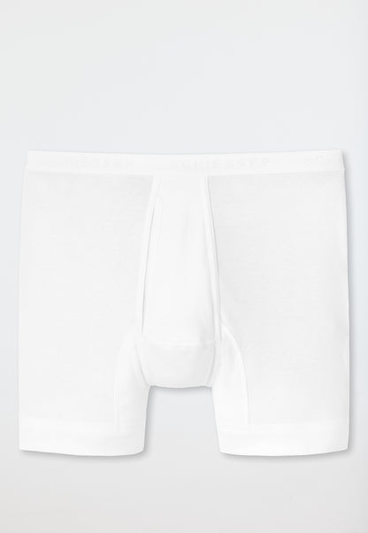 5131-100 Schiesser Underpants, short, with fly, fine rib, white - Original Fine Rib