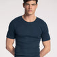 T-Shirt, CLASSIC COTTON 1:1 CALIDA art. 14310 bleu-foncé.