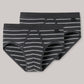 Sports fine rib double pack with fly anthracite striped - Original Classics