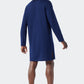 Chemise de nuit à manches longues encolure en V à motifs bleu roi/bleu foncé - Essentials Nightwear