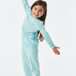 Pajamas long terrycloth cuffs stars mint - Girls World
