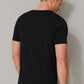Short-sleeved shirts 2-pack organic cotton deep V-neck black - 95/5