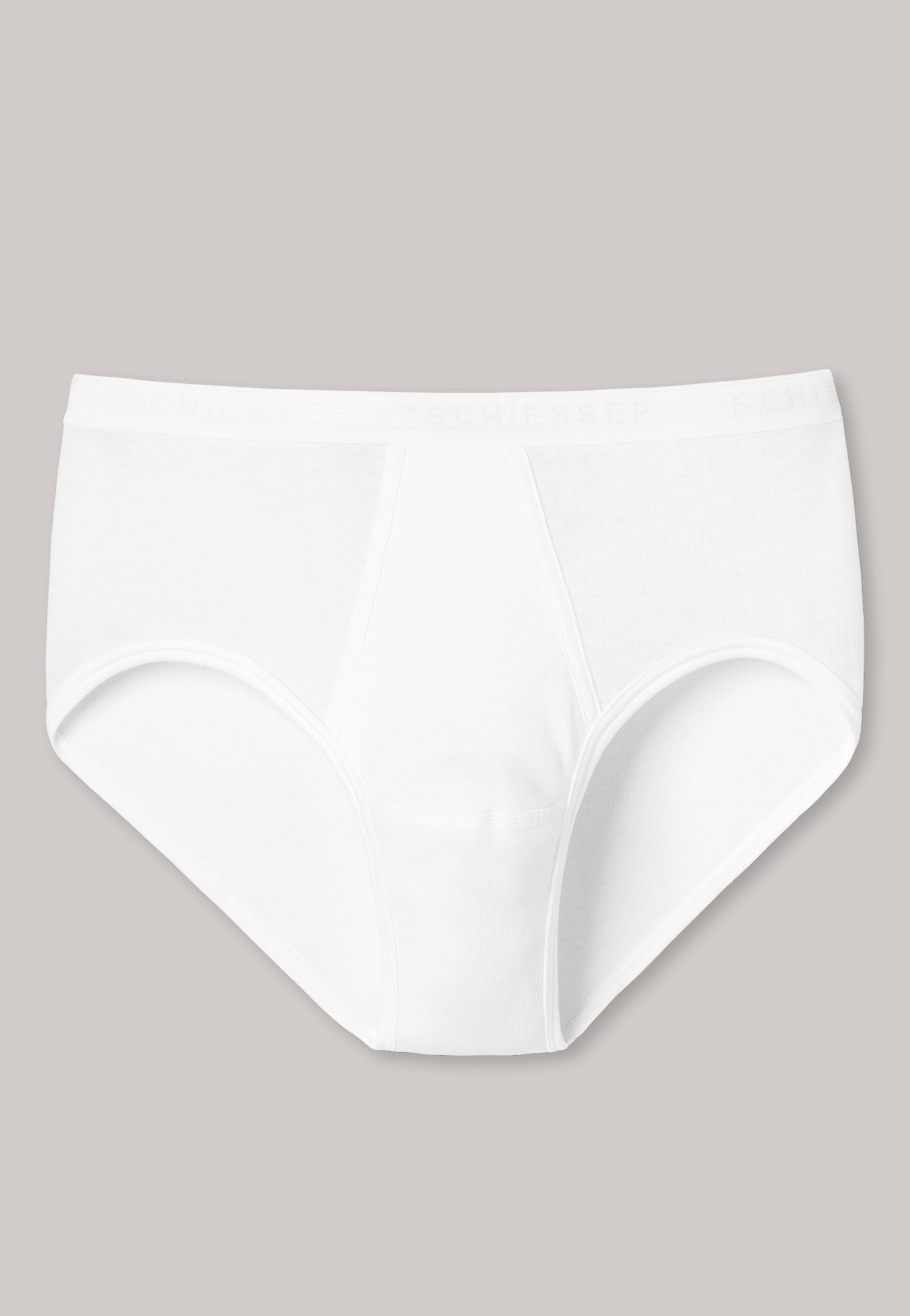 Sport briefs with fly, fine rib, white - Original Classics – Lingerie Wolf