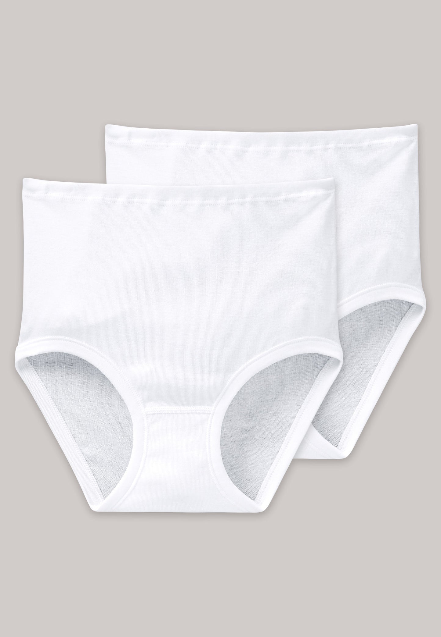 Waist panties, 2-pack, fine rib, white - Original Fine Rib