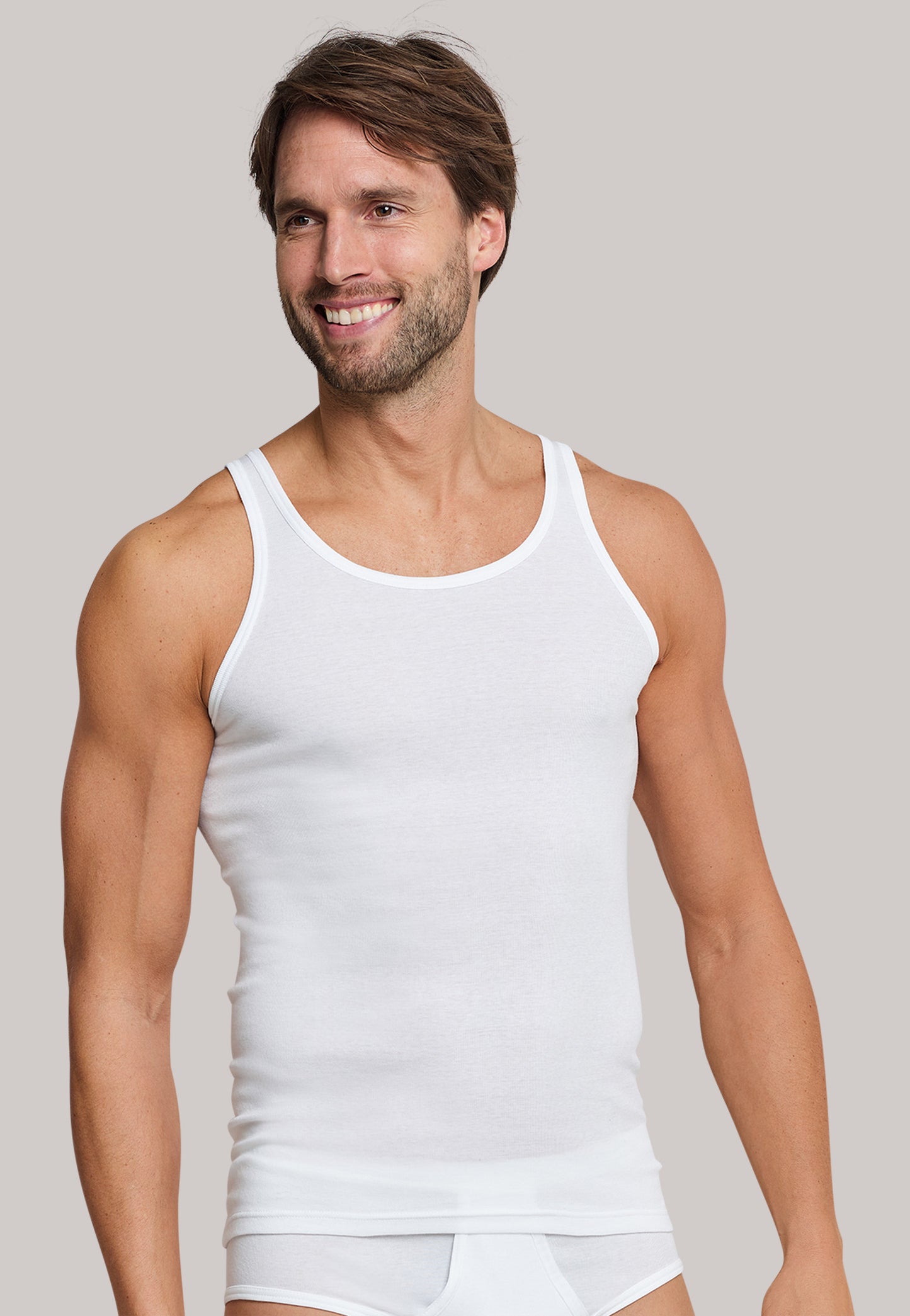 Undershirts, 2-pack, fine rib, white - Original Classics