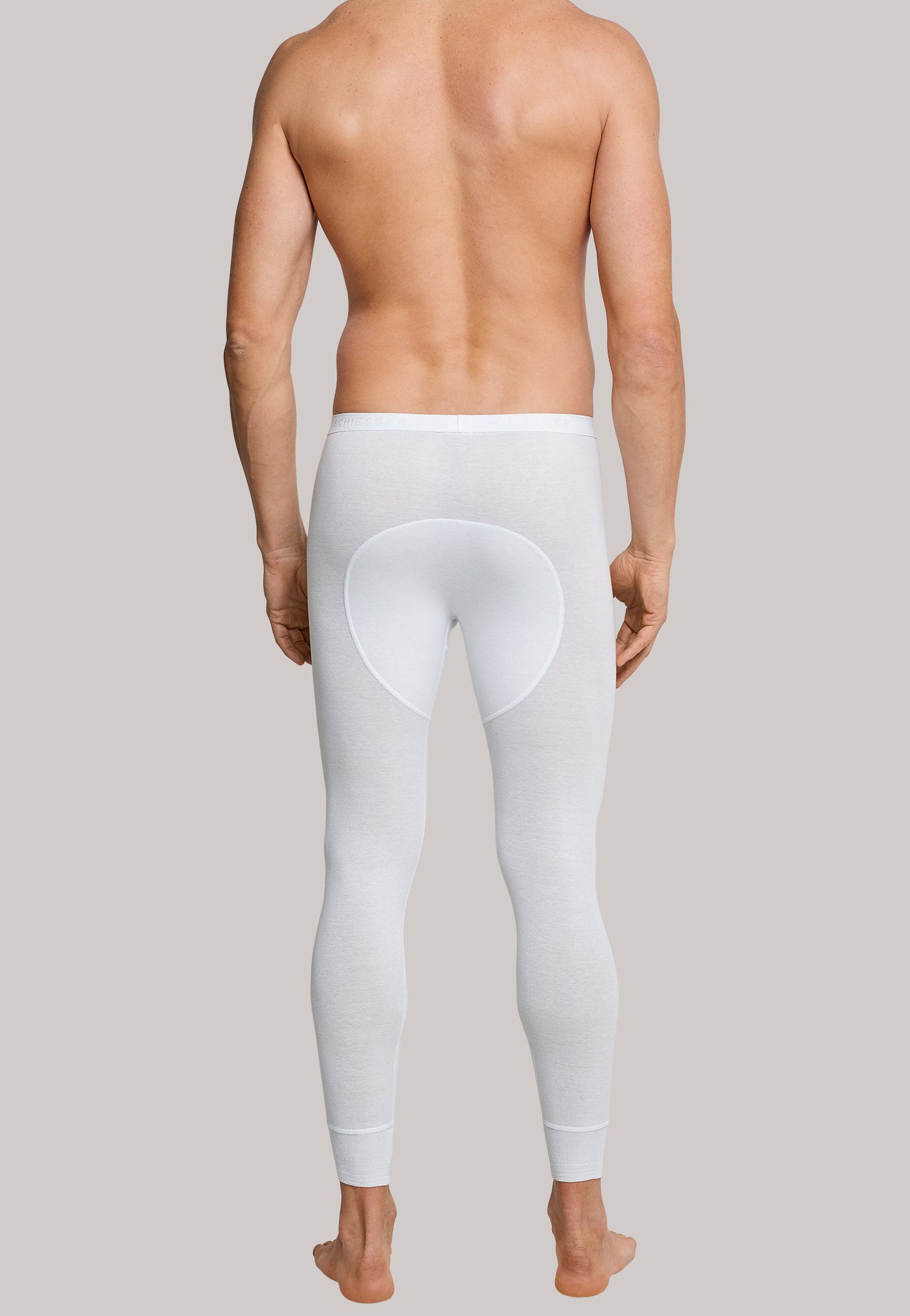Long underpants with fly, white - Original Feinripp