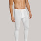 Long underpants with fly, white - Original Doppelripp